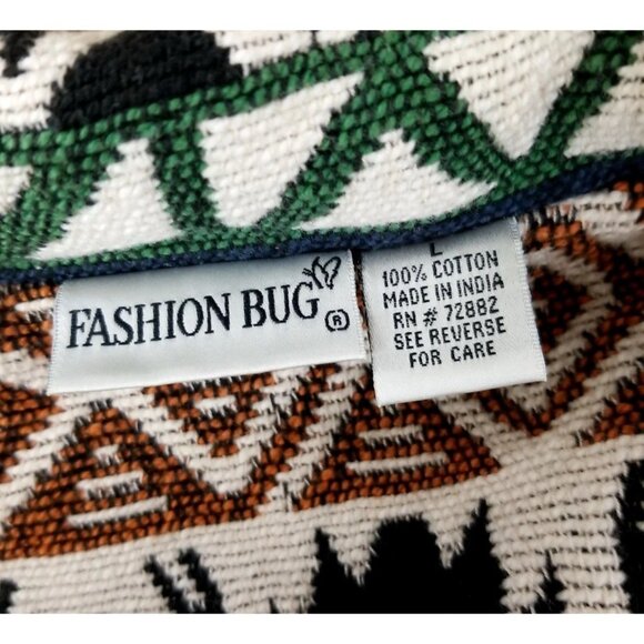 Fashion Bug Vtg Southwest Tapestry Woven Zip Up Shacket Jacket Womens Sz L - Picture 6 of 7